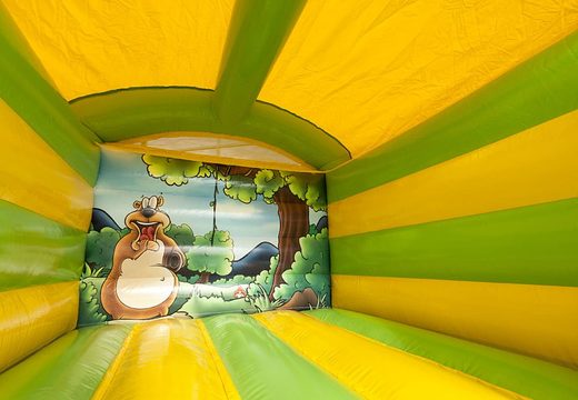 Mini-roofed jungle-themed bounce house for kids for sale. Buy bounce houses online at JB Inflatables America