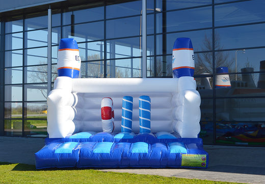 Order custom inflatable EOC Ship bounce houses online at JB Promotions America; specialist in inflatable advertising items such as custom bouncers