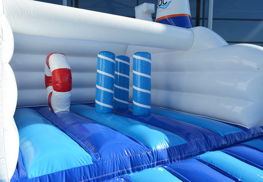 Custom EOC Ship bounce houses suitable for various events. Order custom-made bounce houses at JB Promotions America
