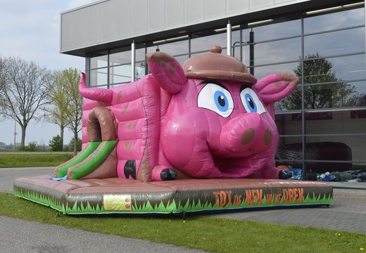 Buy custom inflatable Steven Pig Bouncer at JB Promotions America. Promotional inflatables in all shapes and sizes made at JB Promotions America
