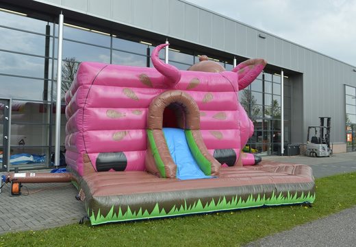 Order now custom Steven Pig Bounce houses at JB Promotions America. Custom made inflatable advertising bouncers in different shapes and sizes for sale