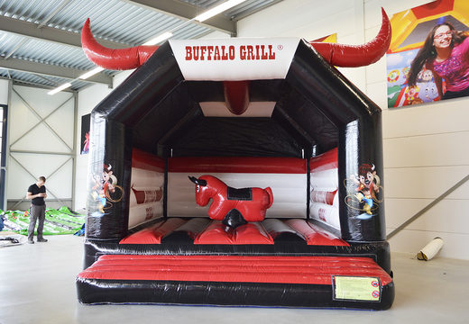 Buy promotional custom Buffalo Grill bounce houses. Order now inflatable advertising bounce houses in your own corporate identity at JB Inflatables America