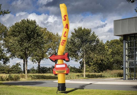 Order an inflatable 6m wacky inflatable tube man 3d car with arrow in a yellow color at JB Inflatables America. Buy standard skytubes online at JB Inflatables America