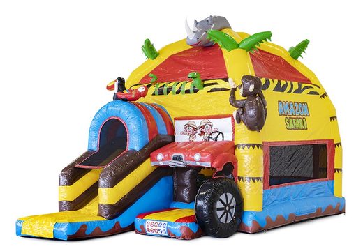 Order now online promotional Typically Joris Events Maxi Multifun Safari bounce houses at JB Promotions America. JB Promotions America your specialist in inflatable advertising items such as custom bouncers