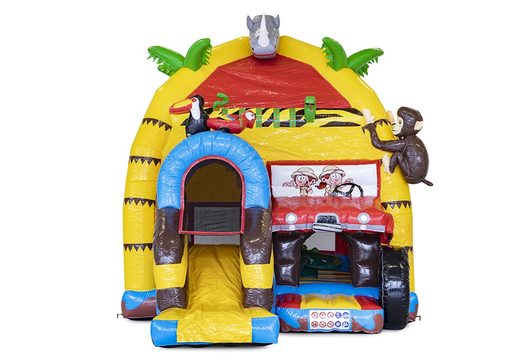 Custom Typical Joris Events Maxi Multifun Safari bounce houses made at JB Promotions America. Promotional inflatables in all shapes and sizes made at JB Promotions America