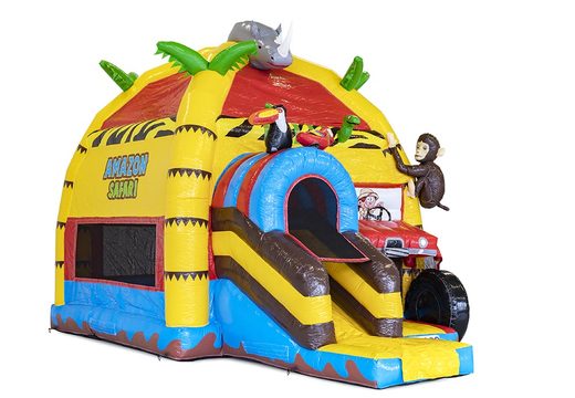 Custom Typical Joris Events Maxi Multifun Safari inflatables are perfect for various events. Order custom made bounce houses at JB Promotions America