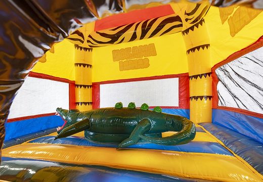 Personalized Typical Joris Events Maxi Multifun Safari bounce houses made in your own corporate identity at JB Promotions America. Order online promotional inflatables in all shapes and sizes