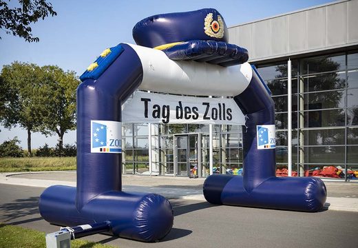 Custom zoll inflatable start & finish line for sale at JB Promotions America. Order promotional advertising inflatable arches online