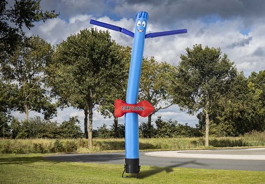 Buy the inflatable 6m skydancer party carwash with directional arrow in blue at JB Inflatables America. Order inflatable tubes  in standard colors and dimensions directly online
