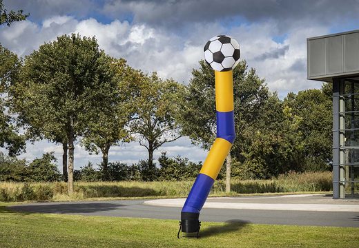 Buy the inflatabel tube with 3d ball of 6m high in blue yellow online now at JB Inflatables America. Order this skydancer directly from our stock