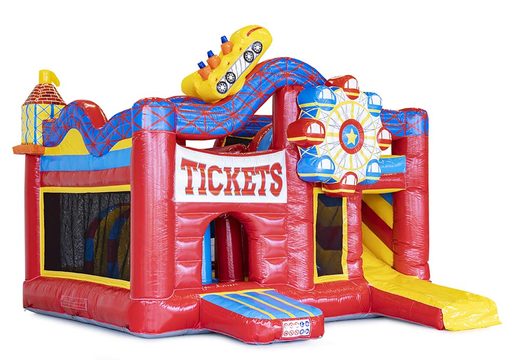 Order medium inflatable roller coaster bounce house with slide for children. Buy inflatable bounce houses online at JB Inflatables America