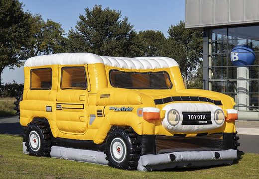 Buy online Toyota Land Cruiser Autobedrijf van der Linde bounce houses in your own corporate identity at JB Inflatables America. Request a free design for custom inflatable bounce houses now