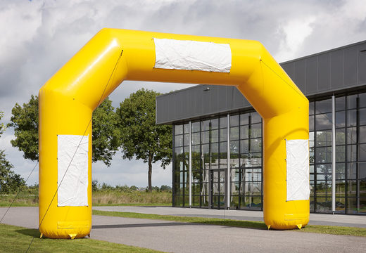Inflatable start & finish arch in yellow online for sale at JB Inflatables America. All standard inflatable archways are delivered super fast
