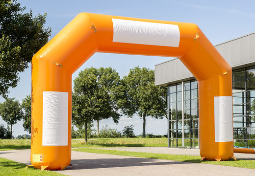Orange inflatable archway in standard colors and sizes for sale. Buy inflatable start & finish arches online at JB Inflatables America