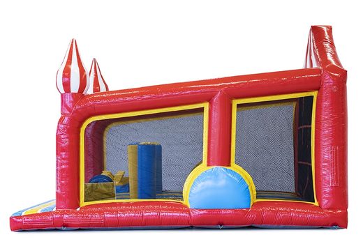 Buy bounce house with obstacle course and tic tac toe game for kids. Order bounce houses online at JB Inflatables America