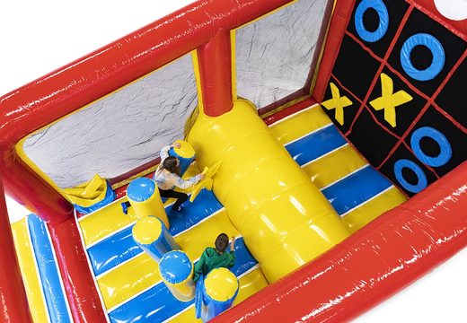 Order bouncy castle with obstacle course and tic tac toe gamefor children. Buy inflatable bouncy castles online at JB Inflatables America