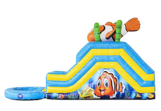 Buy covered inflatable multiplay bounce house with water slide in theme seaworld sea nemo for children at JB Inflatables America. Buy bounce houses online at JB Inflatables America