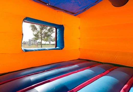 Ball pit circus bouncer with a 3D object on the roof and fun pictures on the walls. Order bouncers online at JB Inflatables America 