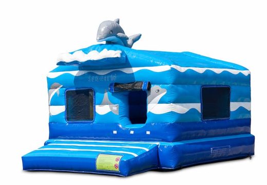 Buy large inflatable indoor play fun blue ball pit bouncy castle in seaworld theme sea fishing for children. Order bouncy castles online at JB Inflatables America 