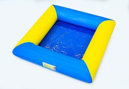 Order an open blue yellow ball pit bouncer in theme for children. Buy bouncers online at JB inflatables America 