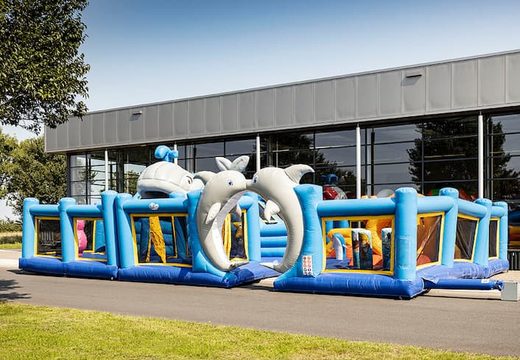Order colored inflatable park in seaworld theme for children. Buy bounce houses online at JB Inflatables America