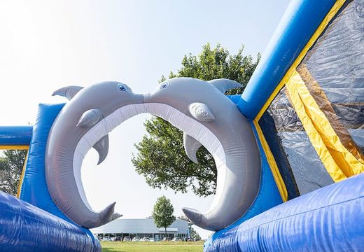 Order an inflatable mega bounce house in the Seaworld theme for kids. Buy bounce houses online at JB Inflatables America