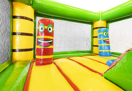 Mini inflatable bounce house in theme lion with slide to buy for children. Buy inflatable bounce house at JB Inflatables America