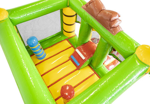 Buy mini inflatable lion bouncer with slide for children at JB Inflatables. Inflatable bouncers for sale at JB Inflatables America