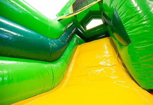 Order a multifunctional jungle themed bouncer with a slide for kids. Buy bouncers online at JB Inflatables America 