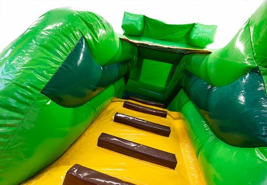Buy a multifunctional Funcity Jungle bounce house with a slide for children. Order bounce houses online at JB Inflatables America 