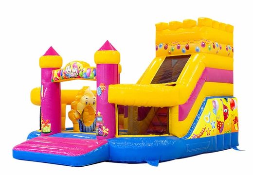 Buy large inflatable open multiplay bouncy castle with slide in theme party for kids. Order bouncy castles online at JB Inflatables America 
