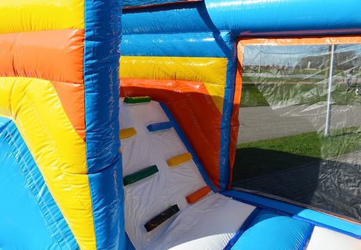 Order a covered multiplay beach bouncer in a limited height of 2.74 meters and with a slide for both old and young. Buy bouncers online at JB Inflatables America 