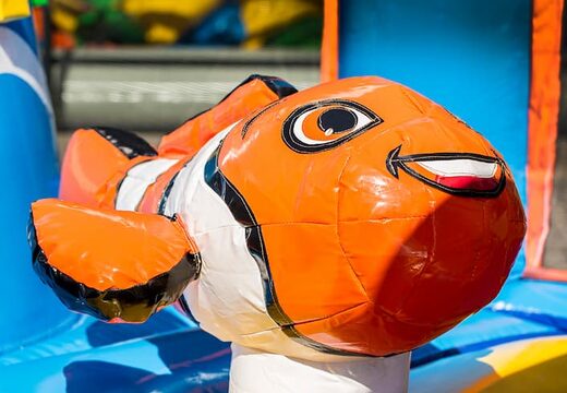 Multiplay indoor sea bouncer with a slide for children. Order bouncers online at JB Inflatables America 