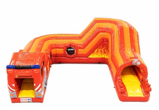 Buy play and fun fire brigade crawl tunnel bounce house for children. Order bounce houses online at JB Inflatables America 