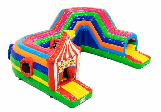 Buy a spacious crawl tunnel circus bounce house for kids. Order bounce houses online at JB Inflatables America 