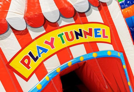 Buy play and fun circus crawl tunnel bouncy castle for children. Order bouncy castles online at JB Inflatables America 
