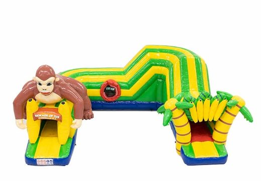 Buy Playfun crawl tunnel bounce house in gorilla theme for children. Order bounce houses online at JB Inflatables America 
