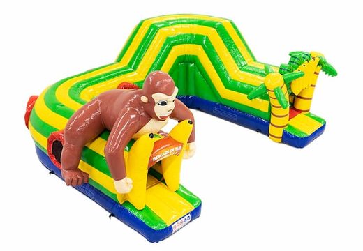 Buy a spacious crawl tunnel gorilla bounce house for kids. Order bounce houses online at JB Inflatables America 