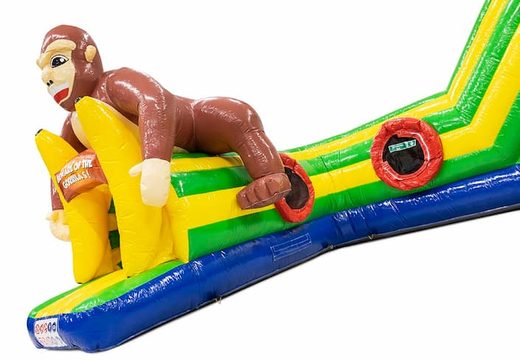 Order a gorilla-themed crawling tunnel bounce house for children. Buy bounce houses online at JB Inflatables America 