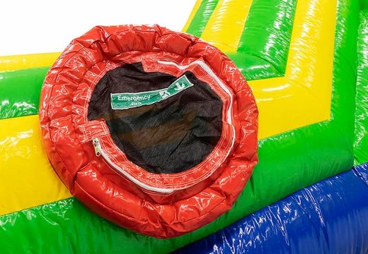 Crocodile crawl tunnel bounce house with obstacles, a climbing slope and sliding slope for kids. Buy bounce houses online at JB Inflatables America 