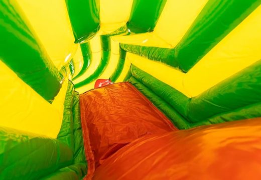 Order an inflatable crocodile bounce house with obstacles, a climbing ramp and sliding ramp for kids. Buy bounce houses online at JB Inflatables America 