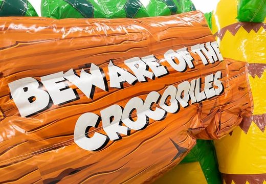 Buy play and fun crocodile crawl tunnel bounce house for children. Order bounce houses online at JB Inflatables America 