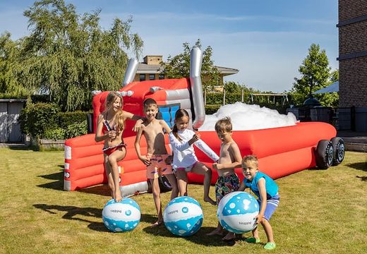 Inflatable schuim bubble park in thema truck bestellen voor kinderen