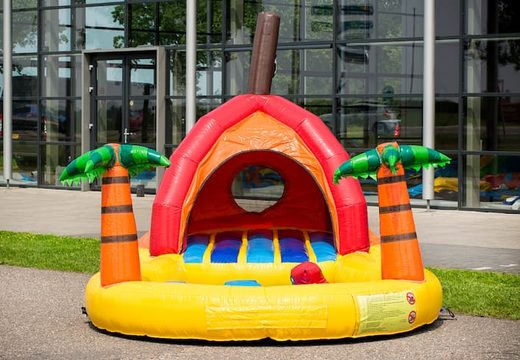 Buy playzone bounce house in pirate theme with plastic balls and order 3D objects for kids. Order bounce houses online at JB Inflatables America 