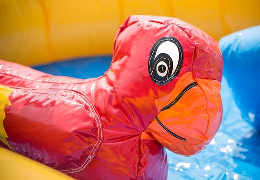 Buy inflatable semi-open playzone pirate bounce house with plastic balls and 3D objects for kids. Order bounce houses online at JB Inflatables America 
