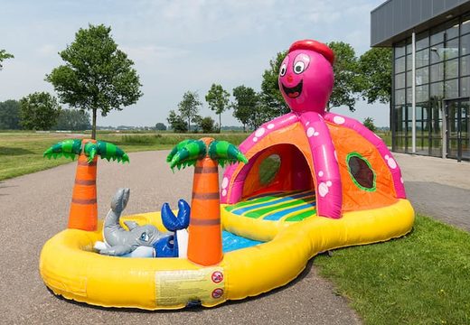 Order playzone bouncy castle in the seaworld theme with plastic balls and buy 3D objects for kids. Order bouncy castles online at JB Inflatables America 