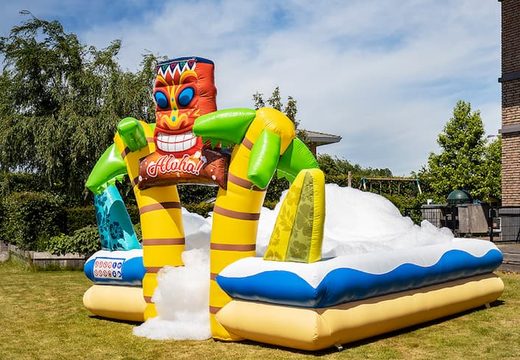 Order large inflatable open bubble boarding park bouncy castle with foam in the theme tropical hawaii for children. Buy inflatable bouncy castles online at JB Inflatables America
