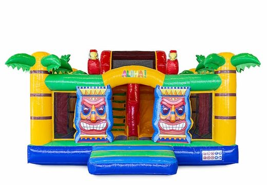 Order Slidebox Hawaii bounce house with slide for kids. Buy bounce houses online at JB Inflatables America 