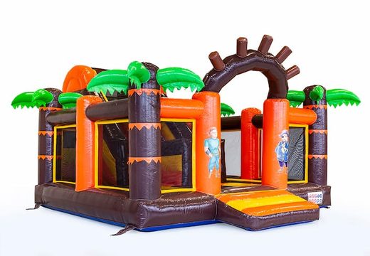 Buy a Pirate themed slidebox bounce house with a slide for kids. Buy bounce houses online at JB Inflatables America 