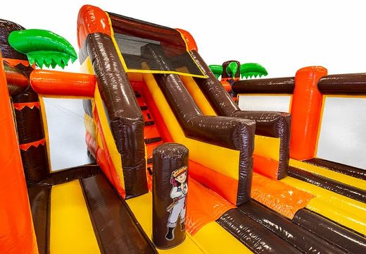 Buy covered slidebox Pirate bounce house with slide for kids. Order inflatable bounce houses online at JB Inflatables America 